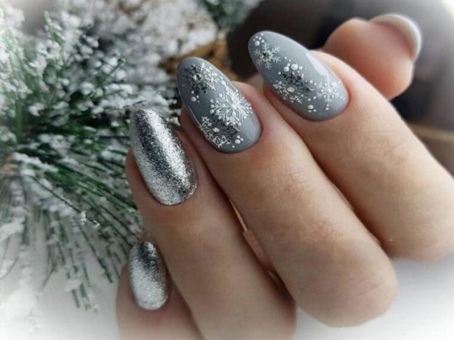 Идеи новогоднего дизайна ногтей цветами, стразами и символом года - «Красота и Здоровье»
