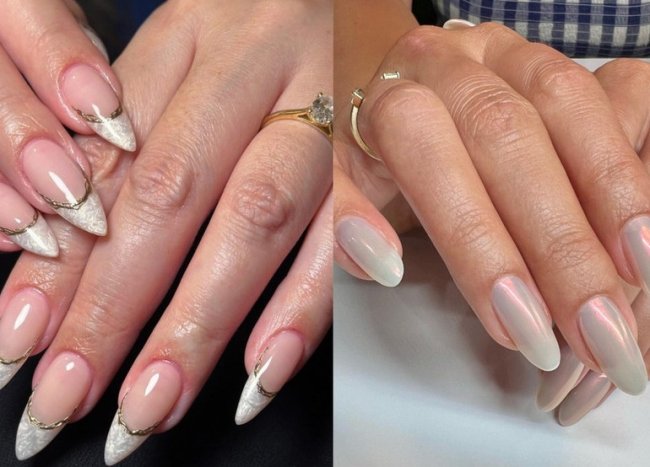 Нежнее нежного: жемчужный френч — лаконичный маникюр на весну - «Секреты красоты»